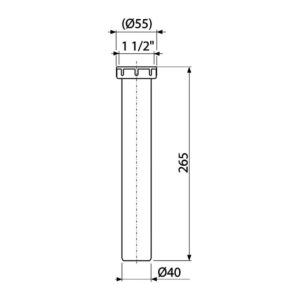 AlcaPlast A44MN-DN40 - Medzikus s prevlečnou maticou 6/4"