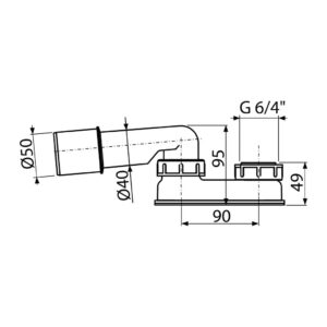 AlcaPlast A533-DN50 - Zápachová uzávera