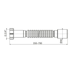 AlcaPlast A730 - Flexi pripojenie 5/4"×40 plast