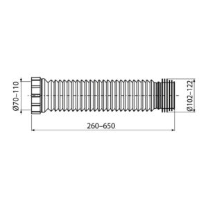 AlcaPlast A97L - Flexi napojenie k WC