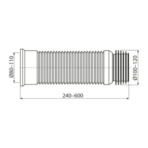 AlcaPlast A97 - Flexi napojenie k WC