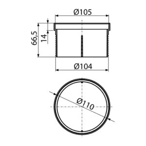 AlcaPlast APV0800 - Nástavec hrdla mriežky DN105