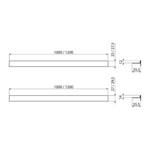 AlcaPlast APZ905M/1200 - Nerezová lišta pre spádovanú podlahu, obojstranná