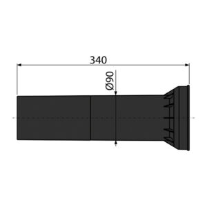 AlcaPlast M148 - Prepojka k WC pre invalidov