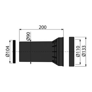 AlcaPlast M902 - Tesnenie odpadu + prepojka + tesnenie prepojky