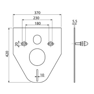 AlcaPlast M910 - Izolačná doska pre závesné WC a bidet s príslušenstvom a krytkou (biela)