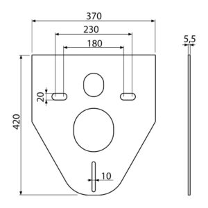 AlcaPlast M91 - Izolačná doska pre závesné WC a bidet