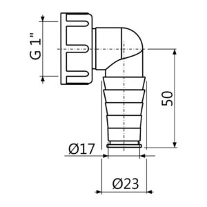 AlcaPlast P0048-ND - Kolienko komplet G1"/17–23