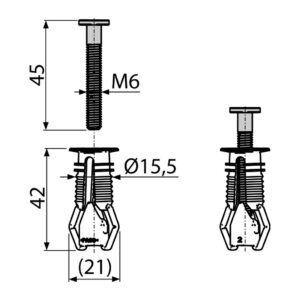 AlcaPlast P113 - Hmoždina pre vrchnú montáž sedátka