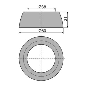 AlcaPlast V0018-ND - Krytka tlačítka (vypúšťací ventil A2000)