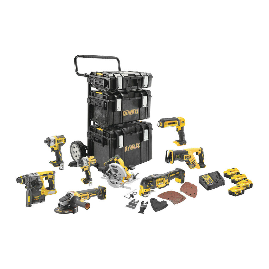 DeWalt DCK853P4 - Kombinovaná súprava 7 druhov bezuhlíkového aku náradia 18V