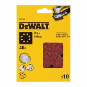 DeWalt DT3001 - Brúsny papier dierovaný 140x115mm, P40, 10ks