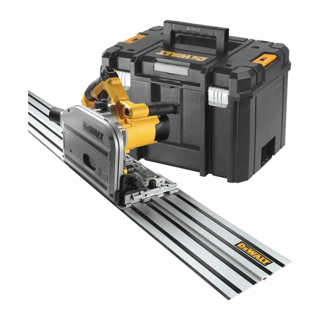 DeWalt DWS520KTR - Ponorná okružná píla 1300W, 165mm, prierez 59mm, kufor Tstak + vodiaca lišta 150cm