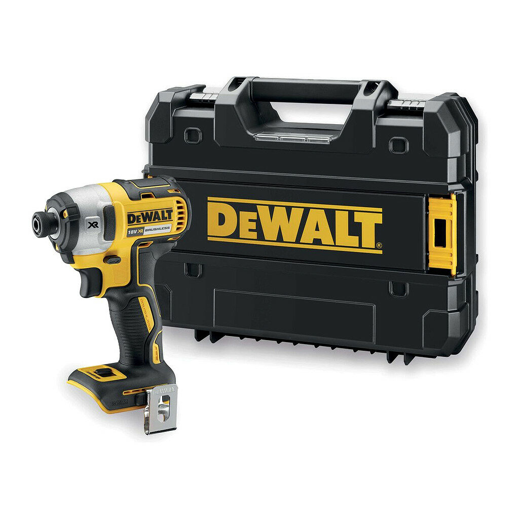 DeWalt DCF887NT - Bezuhlíkový aku rázový uťahovač 18V - 1/4", bez aku a nabíjačky, kufor Tstak