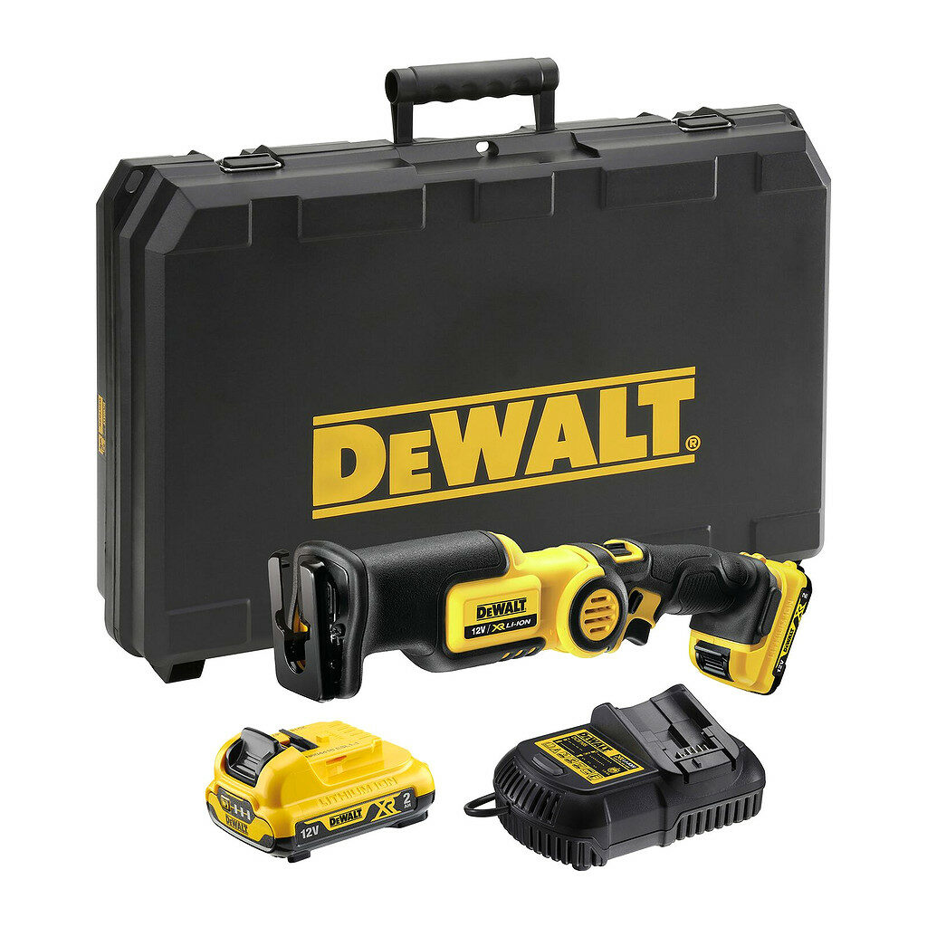 DeWalt DCS310D2 - Mečová píla 10,8V, 2x aku 2,0Ah, nabíjačka, kufor