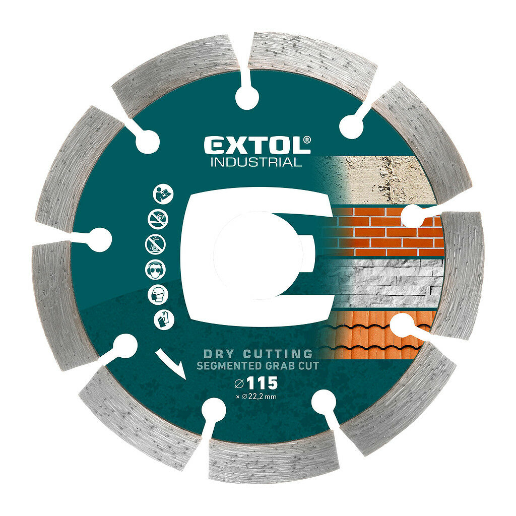 Extol Industrial 8703031 - Kotúč rezný diamantový Grab Cut, 115mm