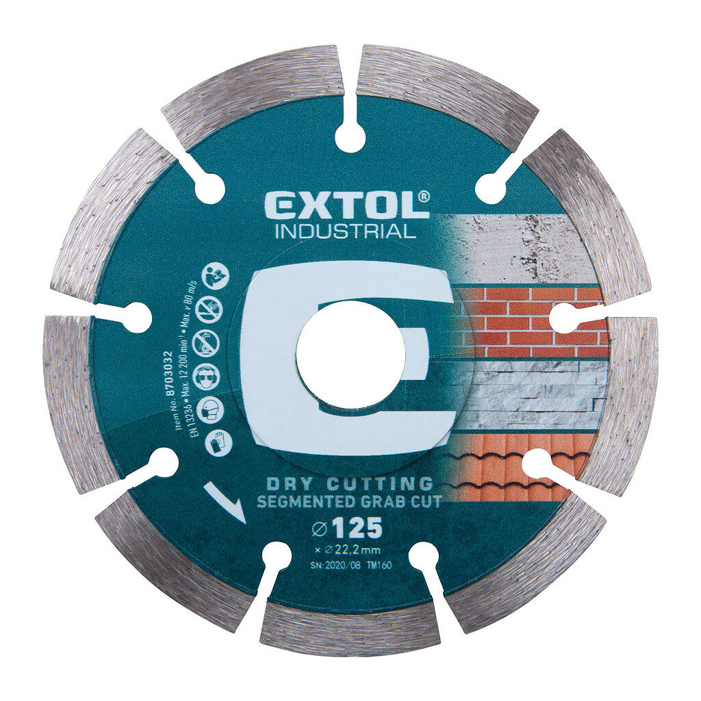 Extol Industrial 8703032 - Kotúč rezný diamantový Grab Cut, 125mm