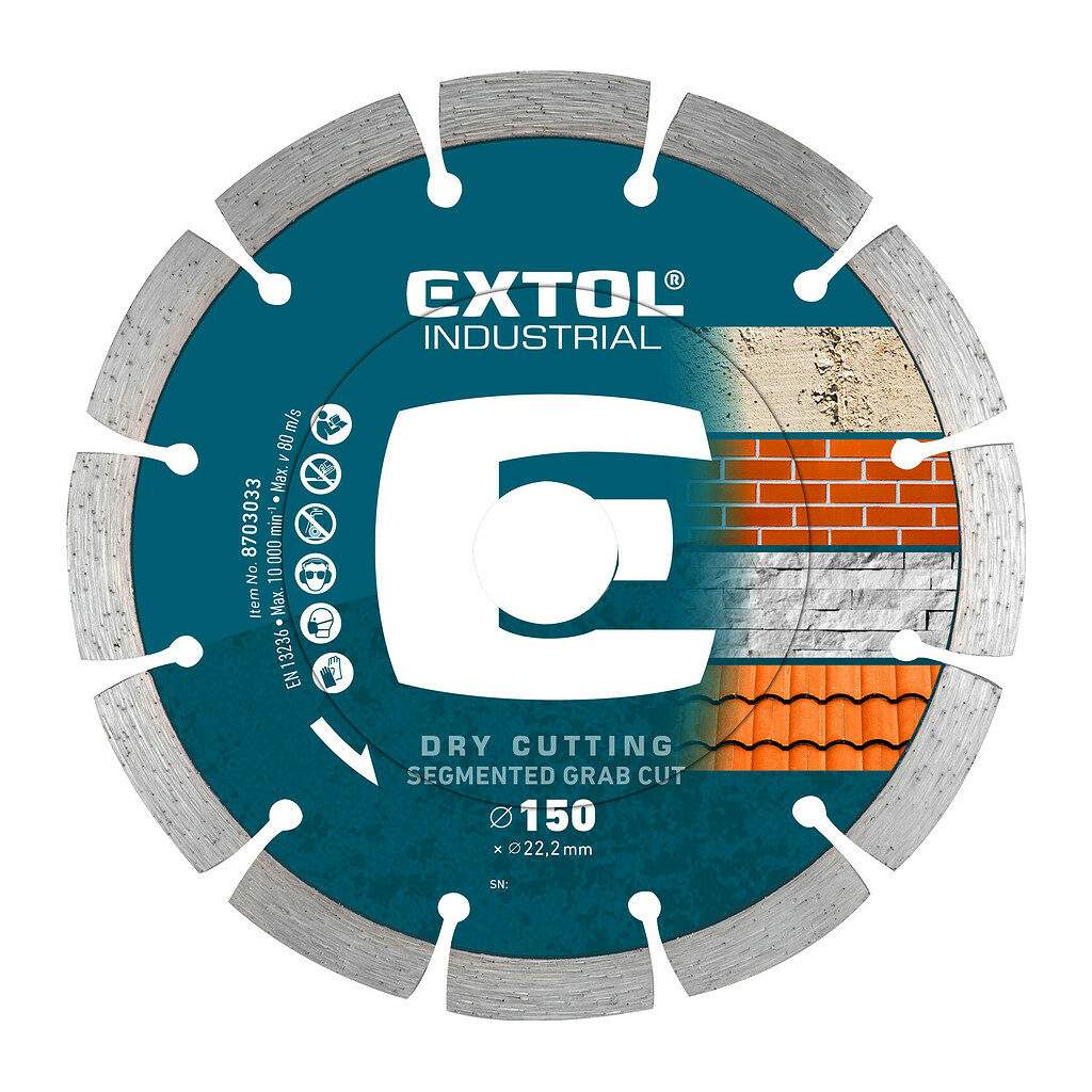 Extol Industrial 8703033 - Kotúč rezný diamantový Grab Cut, 150mm