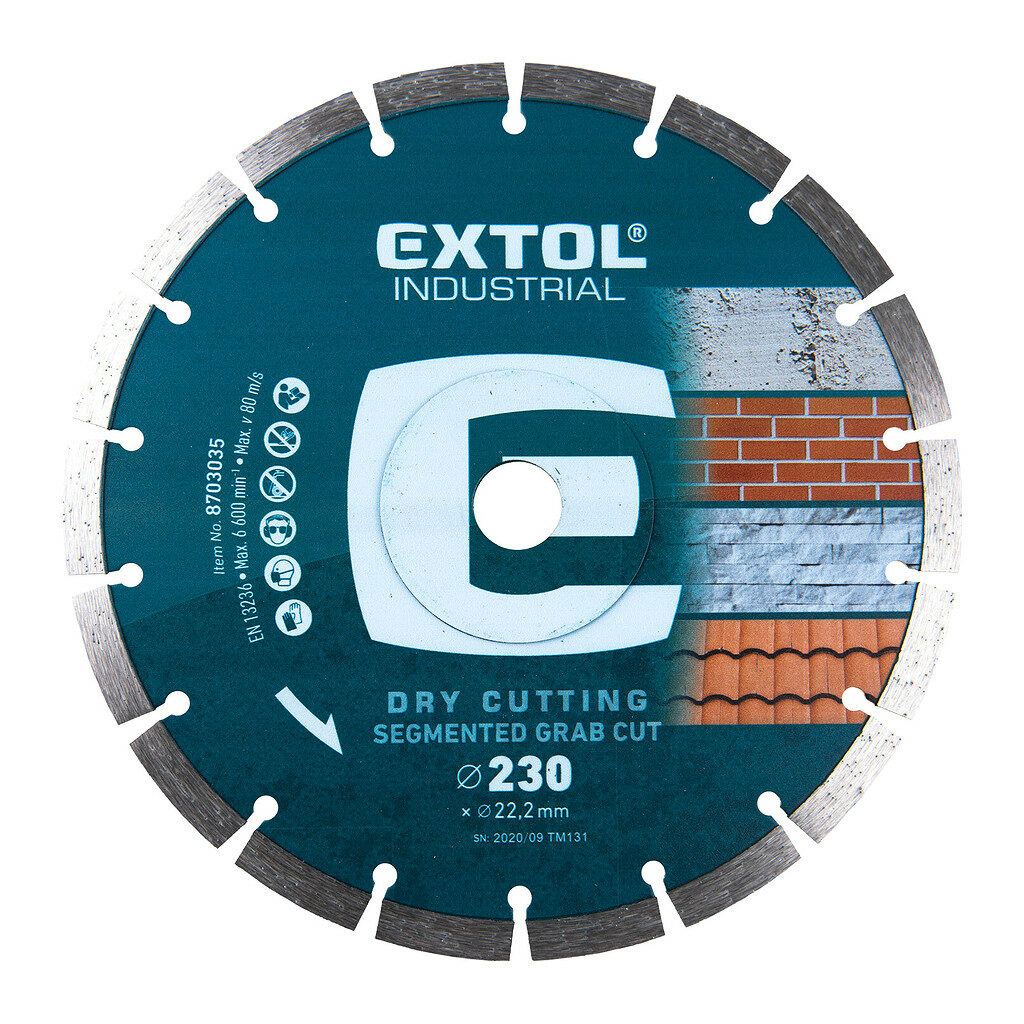 Extol Industrial 8703035 - Kotúč rezný diamantový Grab Cut, 230mm