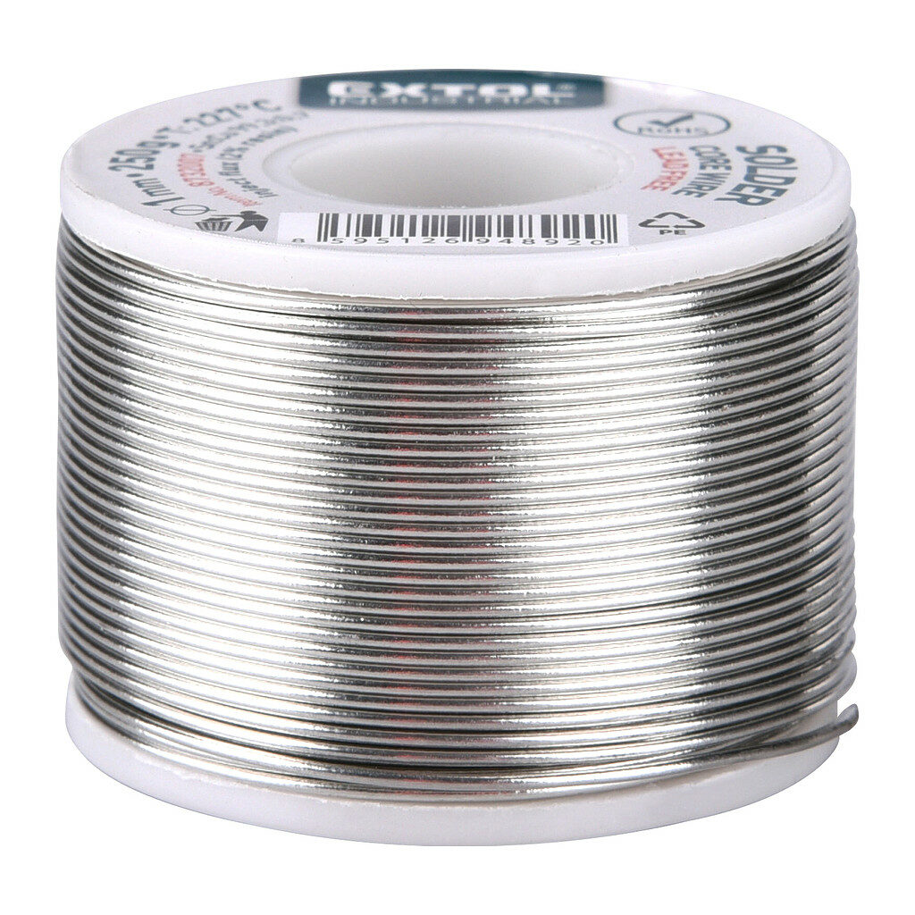 Extol Industrial 8732007 - Cín na spájkovanie Ø1mm, 250g