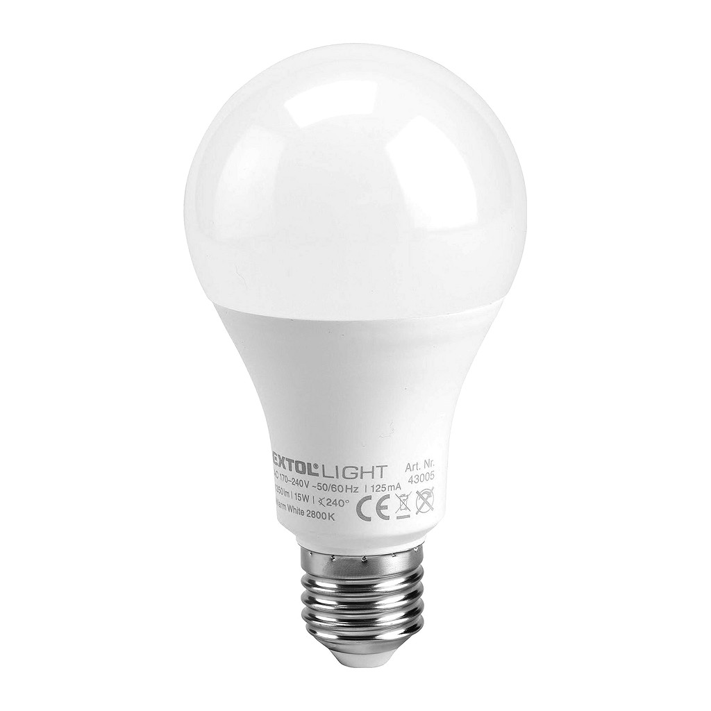 Extol Light 43005 - Žiarovka LED, 15W, 1350lm, E27, Ø60mm