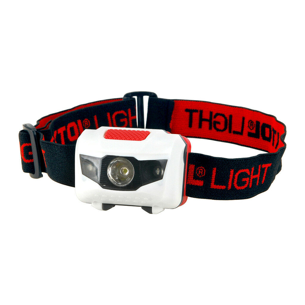 Extol Light 43102 - Čelovka 1W + 2LED, 4 režimy svietenia, max. dosvit 15m