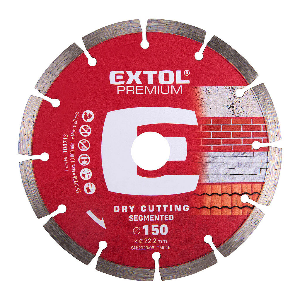 Extol Premium 108713 - Kotúč rezný diamantový segmentový, 150mm