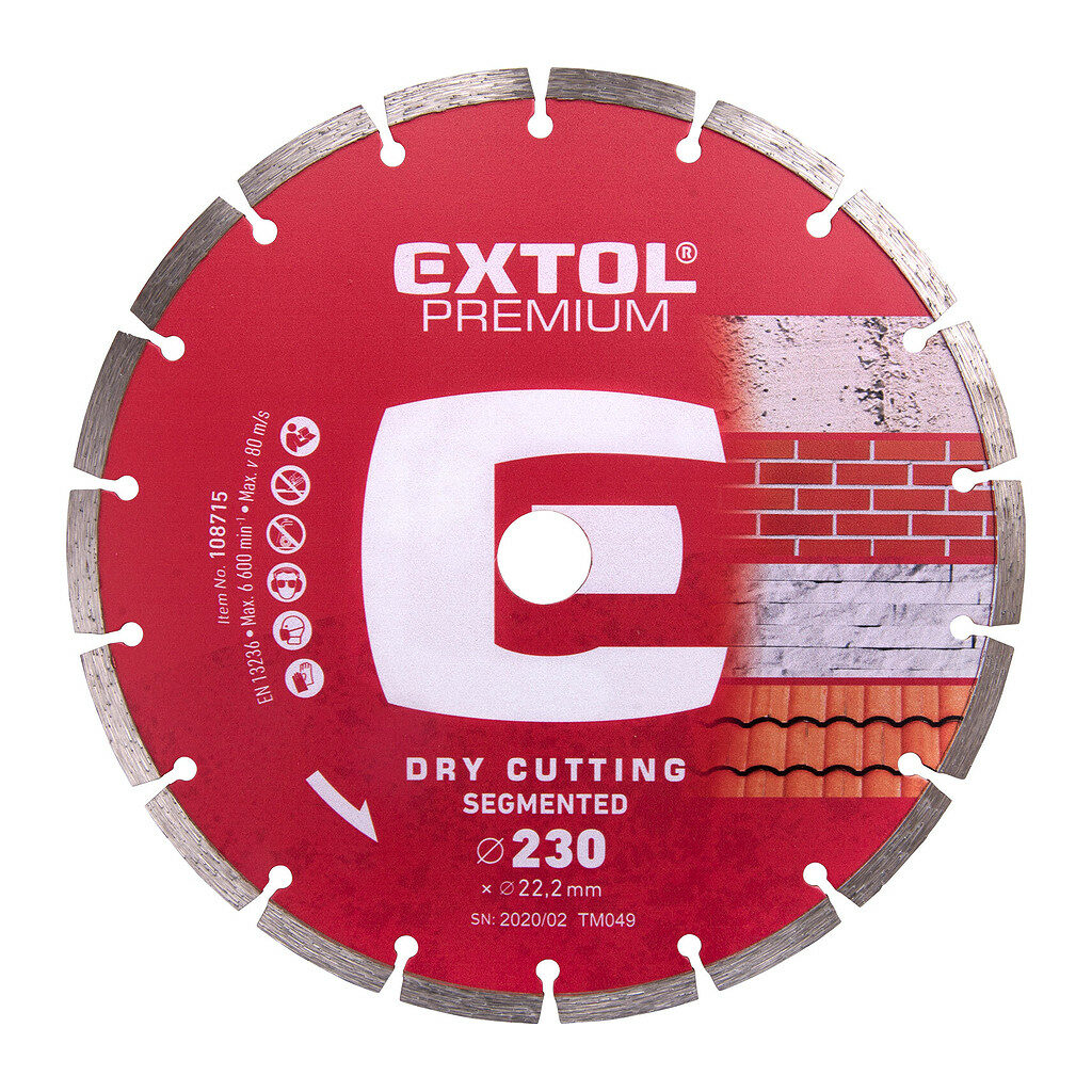 Extol Premium 108715 - Kotúč rezný diamantový segmentový, 230mm