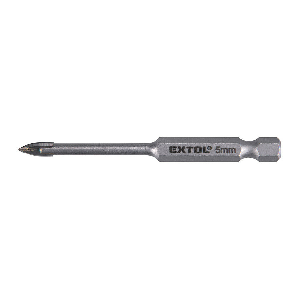 Extol Premium 8801885 - Vrták do skla a keramiky 5mm, šesťhranná 1/4" stopka