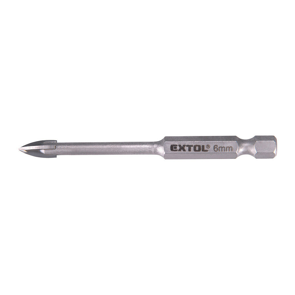 Extol Premium 8801886 - Vrták do skla a keramiky 6mm, šesťhranná 1/4" stopka