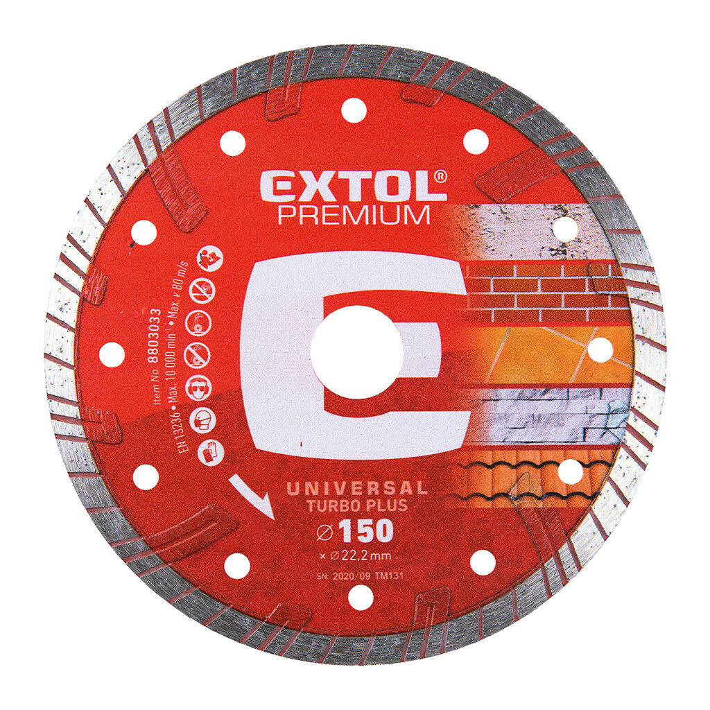 Extol Premium 8803033 - Kotúč rezný diamantový Turbo plus, Ø150mm