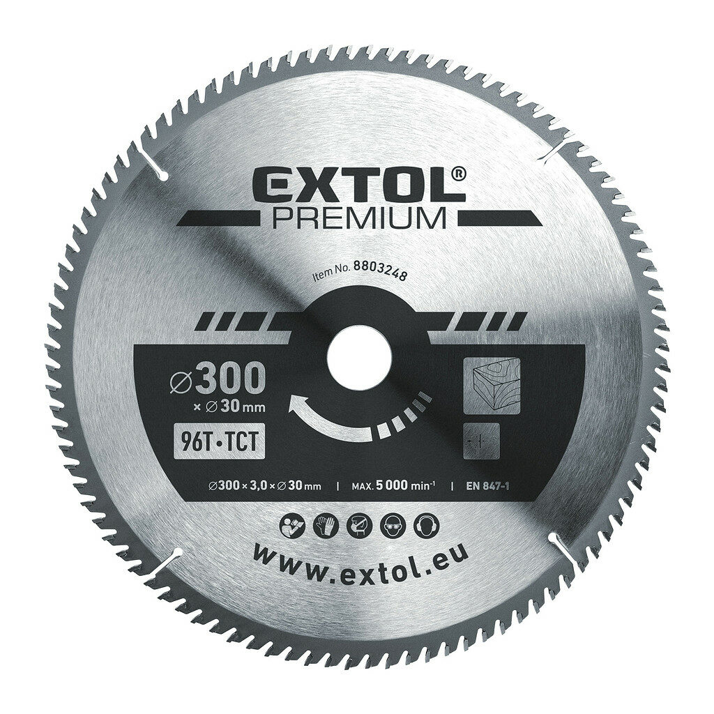 Extol Premium 8803248 - Kotúč pílový s SK plátkami, Ø300x3,2x30mm, 96z