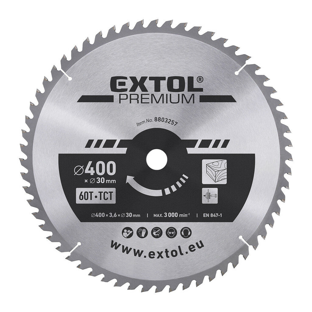 Extol Premium 8803257 - Kotúč pílový s SK plátkami, Ø400x3,8x30mm, 60z