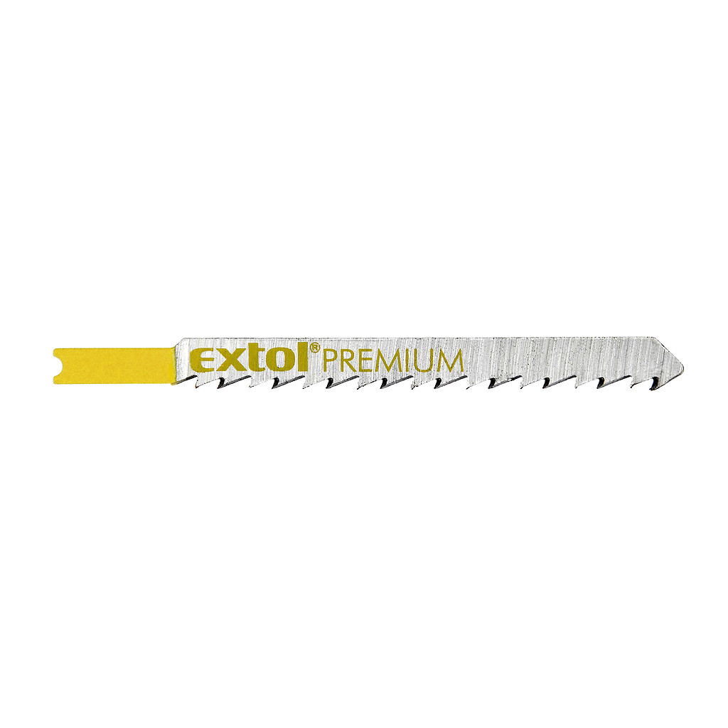 Extol Premium 8805509 - List pílový do priamočiarej pílky 5ks, HCS 75mm, presný rez, úchyt UNIVERSAL