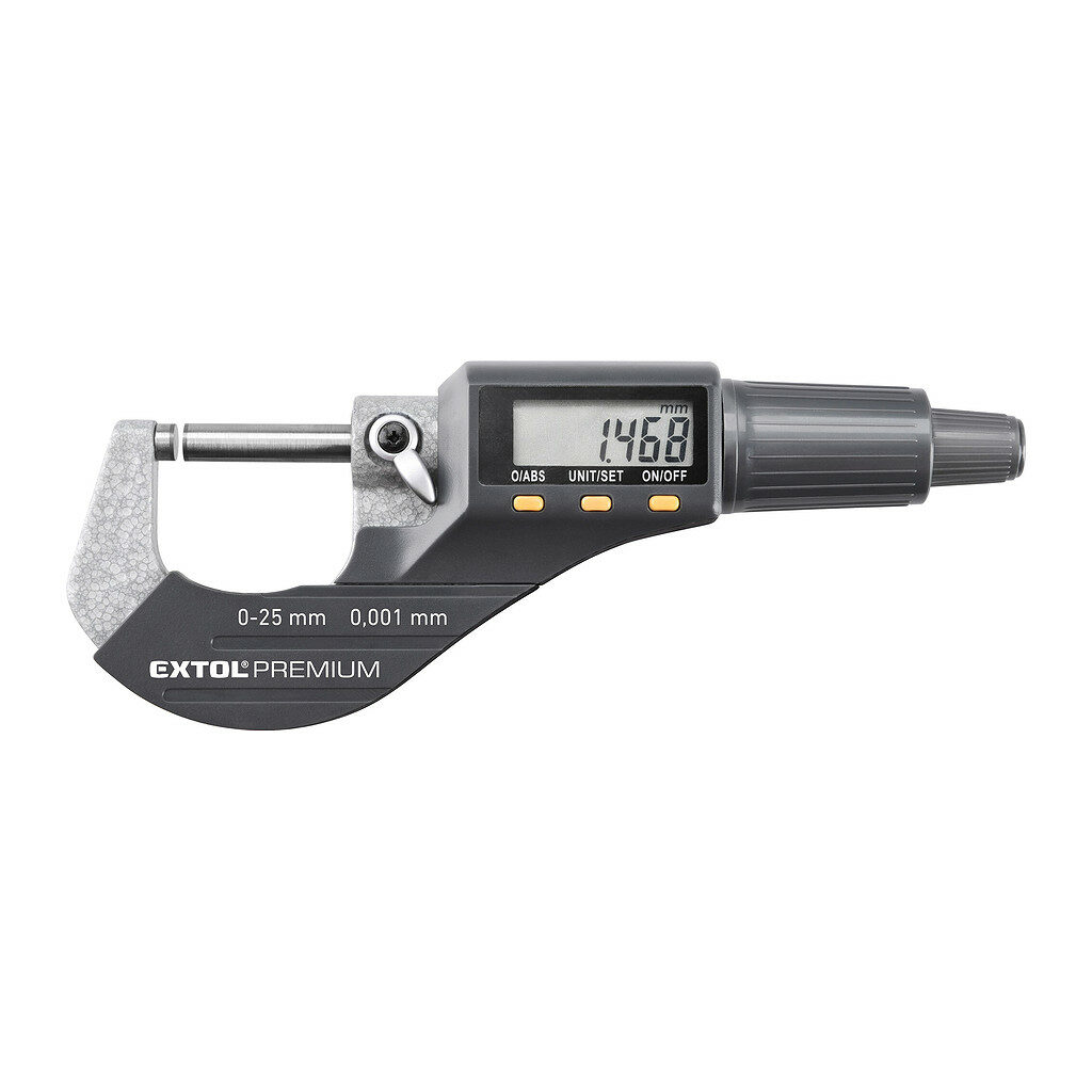 Extol Premium 8825320 - Mikrometer digitálny, 0-25mm, plastové puzdro