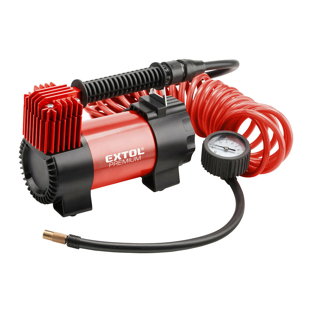 Extol Premium 8864001 - Kompresor do auta, 12V, 6,9bar, 3m hadica s tlakomerom