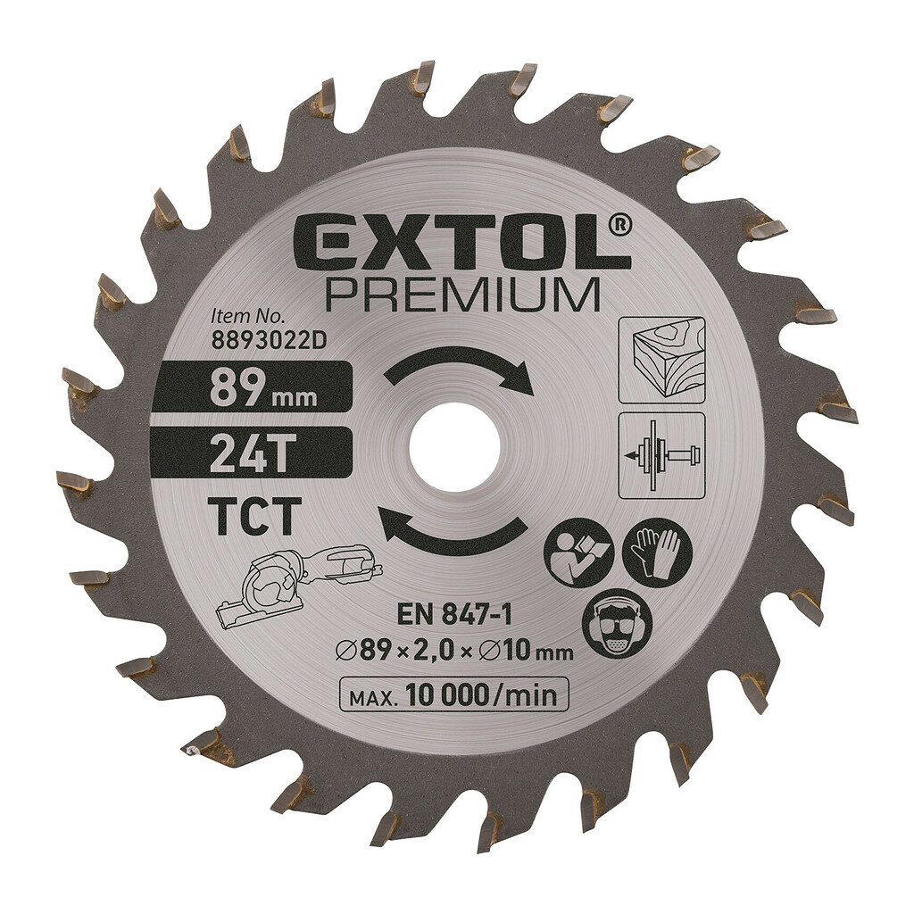 Extol Premium 8893022D - Kotúč pílový na drevo, Ø89mm, 24Z , pre 8893022