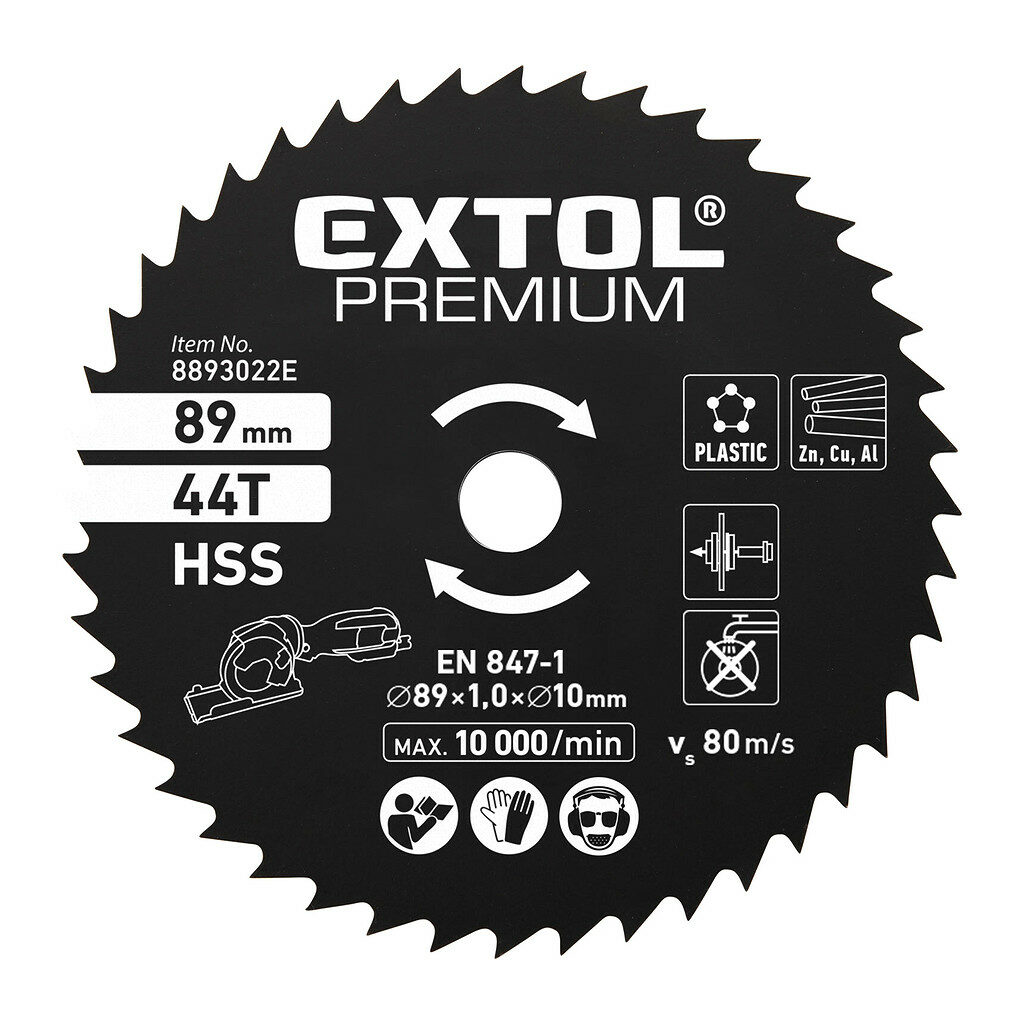 Extol Premium 8893022E - Kotúč pílový na kov, Ø89mm, 44Z , pre 8893022