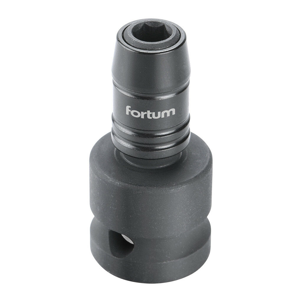 Fortum 4790002 - Adaptér rázový na bit, 1/2" 4-hran na 1/4" 6-hran so zámkom