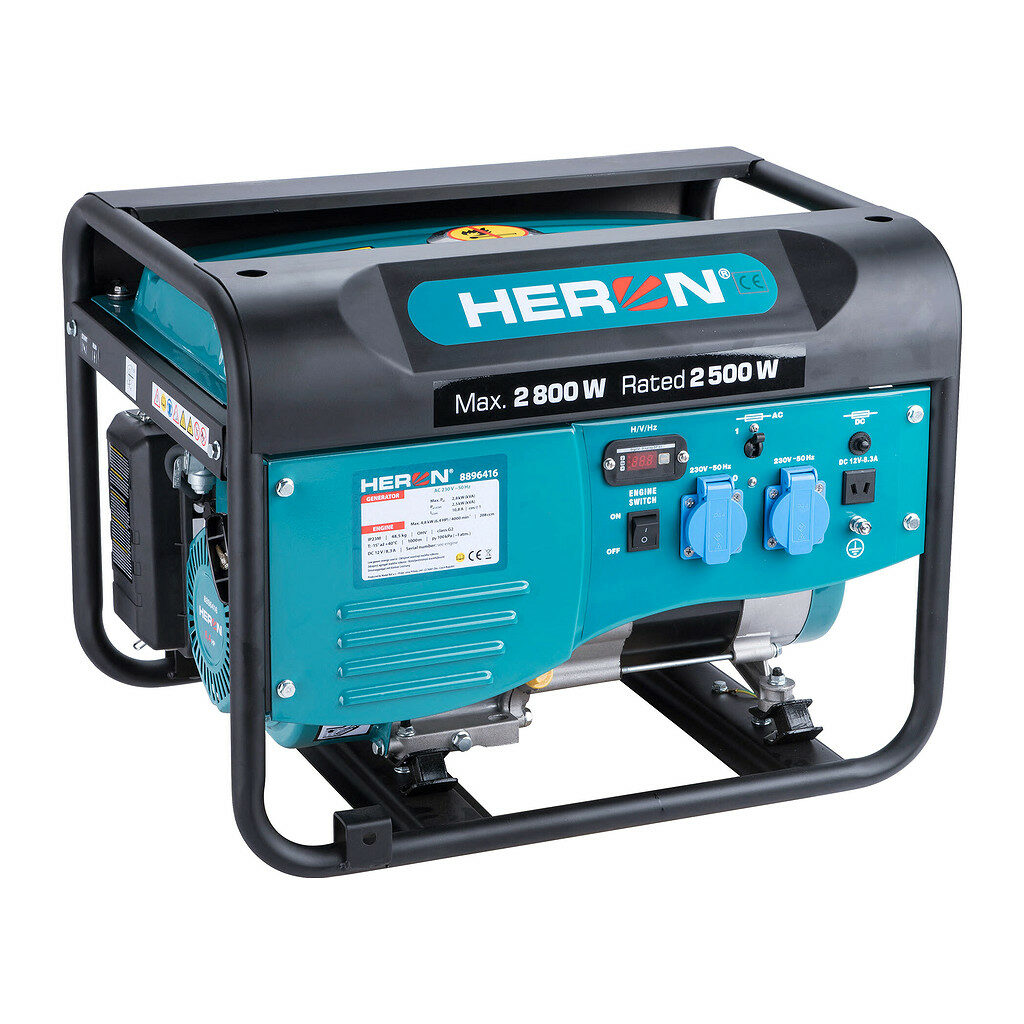 Heron 8896416 - Elektrocentrála rámová benzínová 1F, 2,8kW