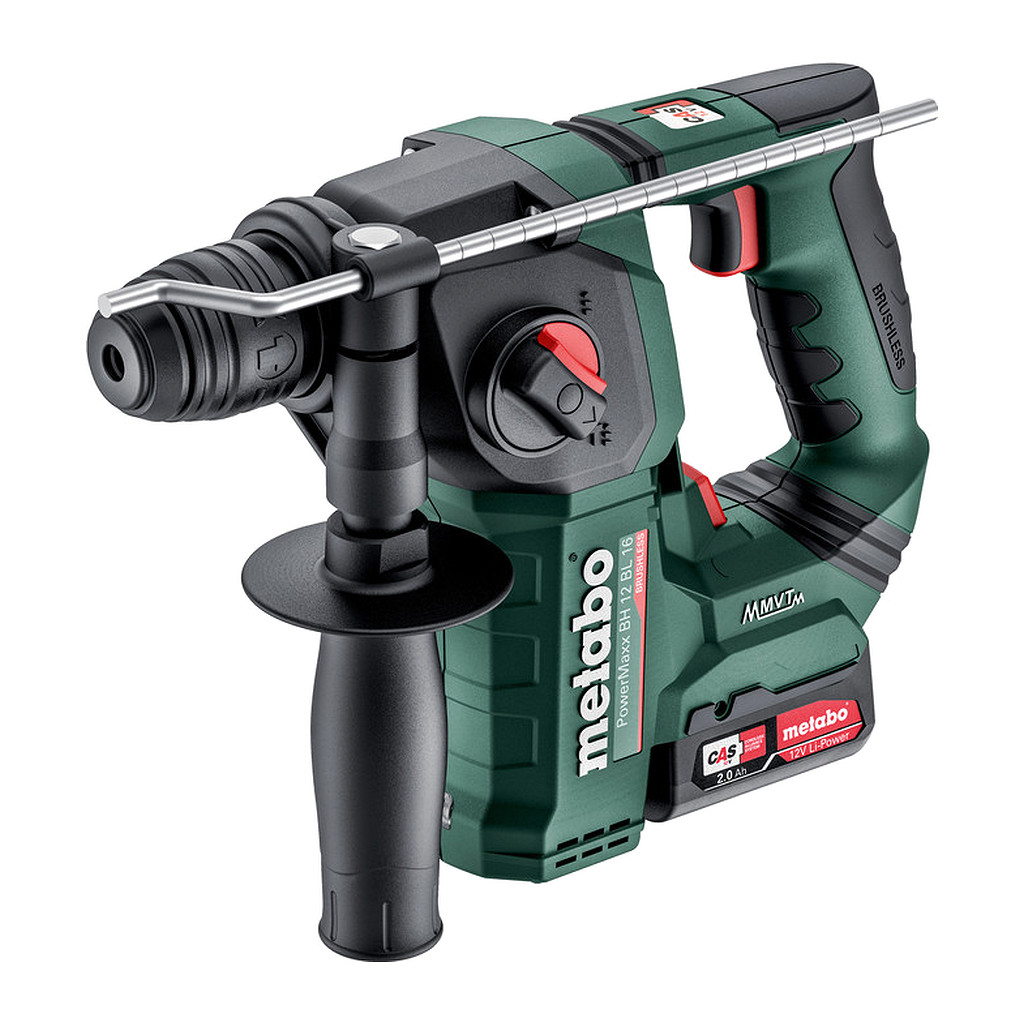 Metabo 600207500 - PowerMaxx BH 12 BL 16 - AKU kladivo, 12V 2x2Ah Li-Power, Nabíjačka SC 30, metaBOX 145