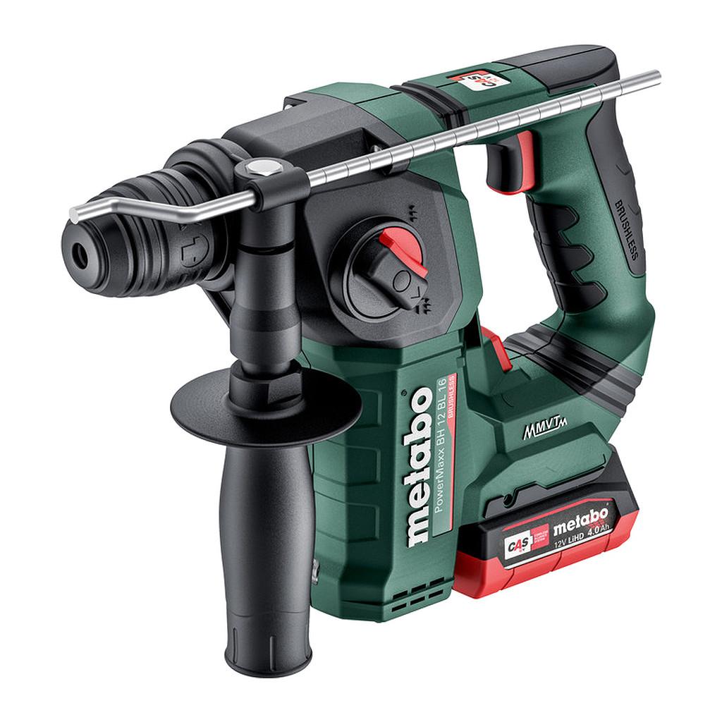 Metabo 600207800 - PowerMaxx BH 12 BL 16 - AKU kladivo, 12V 2x4Ah LiHD, Nabíjačka ASC 55, metaBOX 145