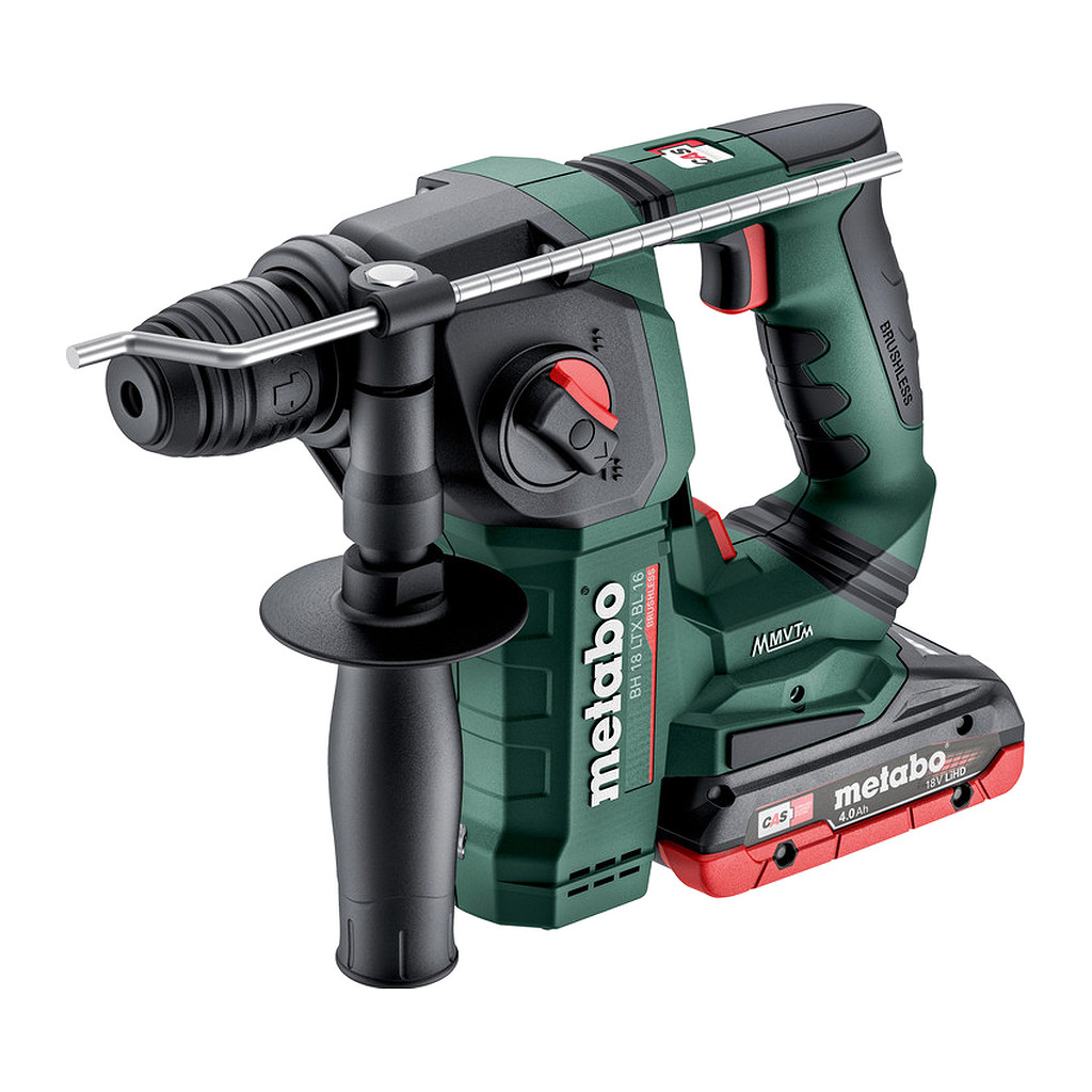 Metabo 600324800 - BH 18 LTX BL 16 - AKU kladivo, 18V 2x4Ah LiHD, Nabíjačka ASC 55, metaBOX 145 L