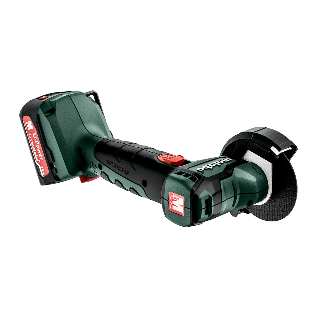 Metabo 600348500 - PowerMaxx CC 12 BL - AKU uhlová brúska, 12V 2x2Ah Li-Power, Nabíjačka SC 30, metaBOX 145