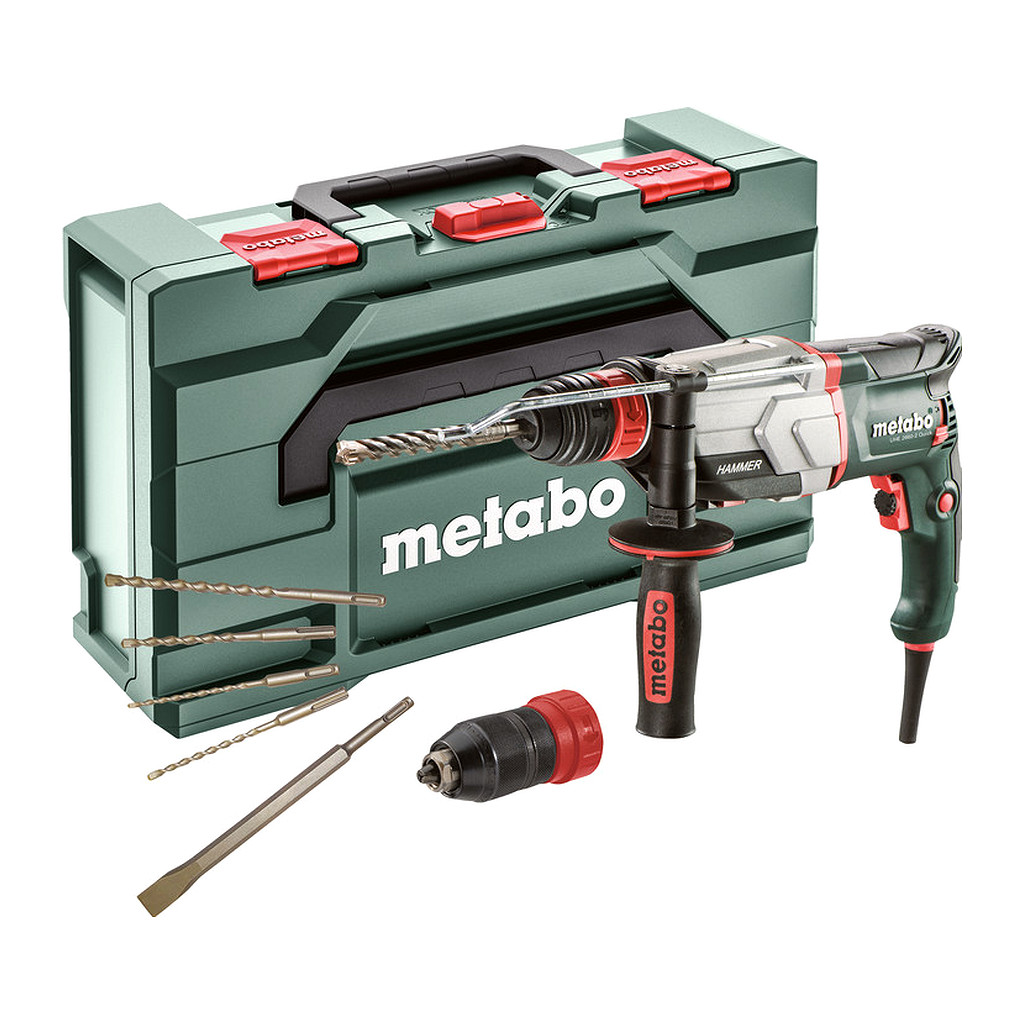 Metabo 600697850 - UHE 2660-2 Quick Set - Multifunkčné kladivo, metaBOX 145 L, Súprava vrtákov/sekáčov SDS-plus (5 ks)