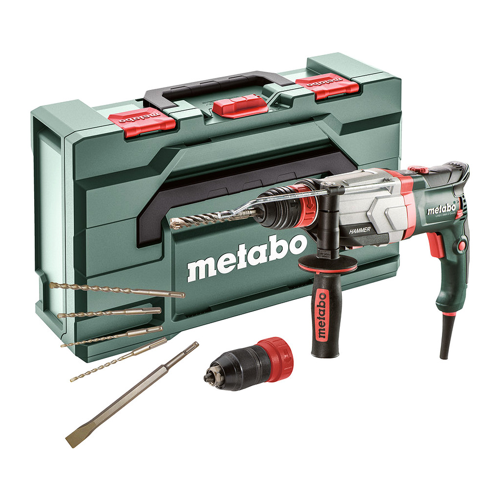 Metabo 600713850 - UHEV 2860-2 Quick Set - Multifunkčné kladivo, metaBOX 145 L, Súprava vrtákov/sekáčov SDS-plus (5 ks)