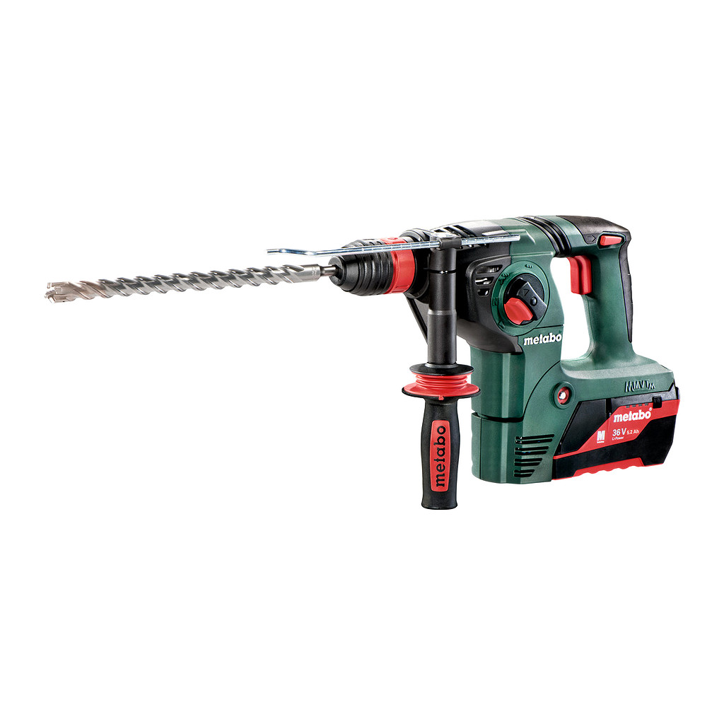 Metabo 600795650 - KHA 36 LTX - AKU kladivo, 36V 2x5.2Ah Li-Power, Nabíjačka ASC Ultra, Kufor z umelej hmoty, s Metabo-Quick-rýchlovýmeniteľným skľučovadlom