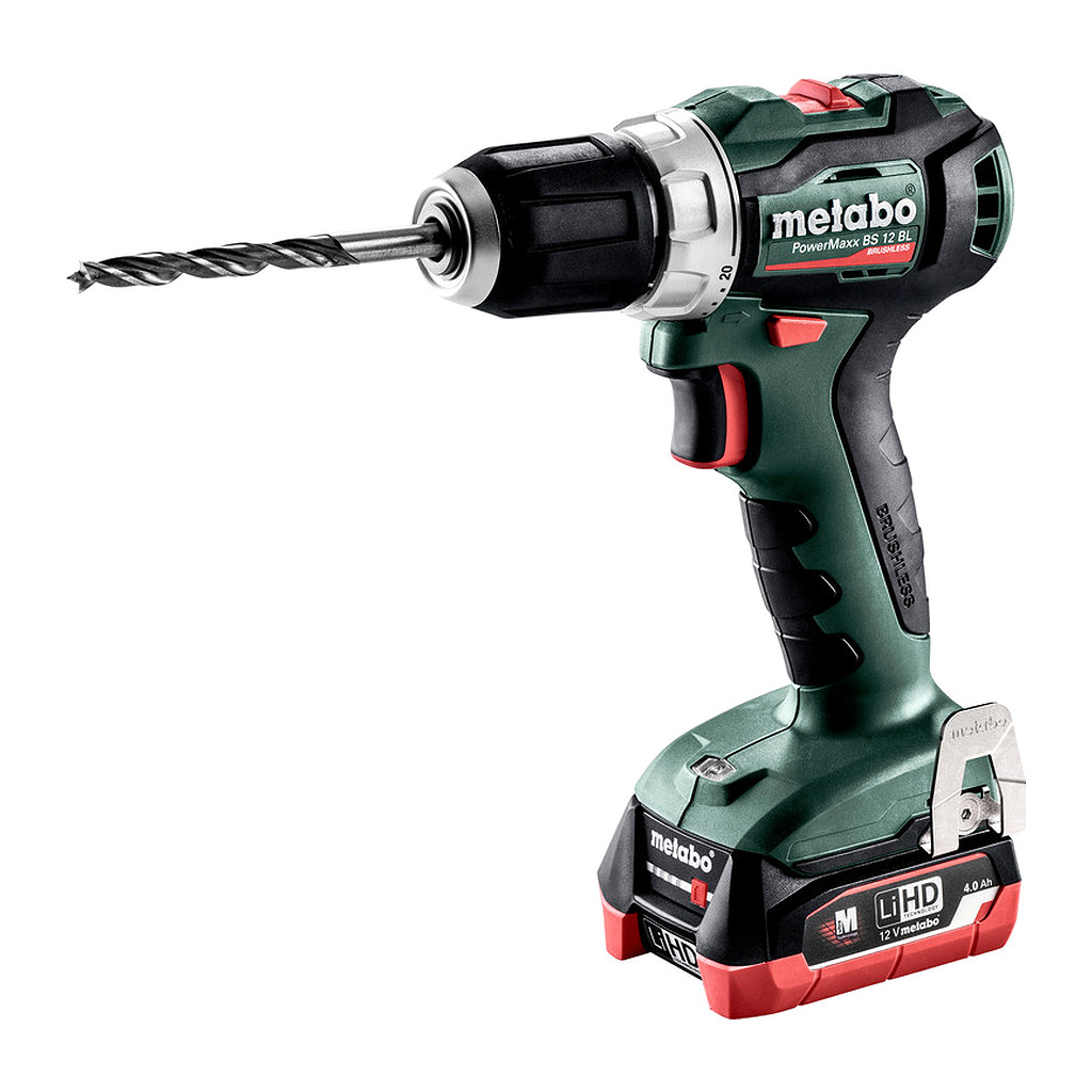 Metabo 601038800 - PowerMaxx BS 12 BL - AKU vŕtačka so skrutkovačom, 12V 2x4Ah LiHD, Nabíjačka ASC 55, metaBOX 118