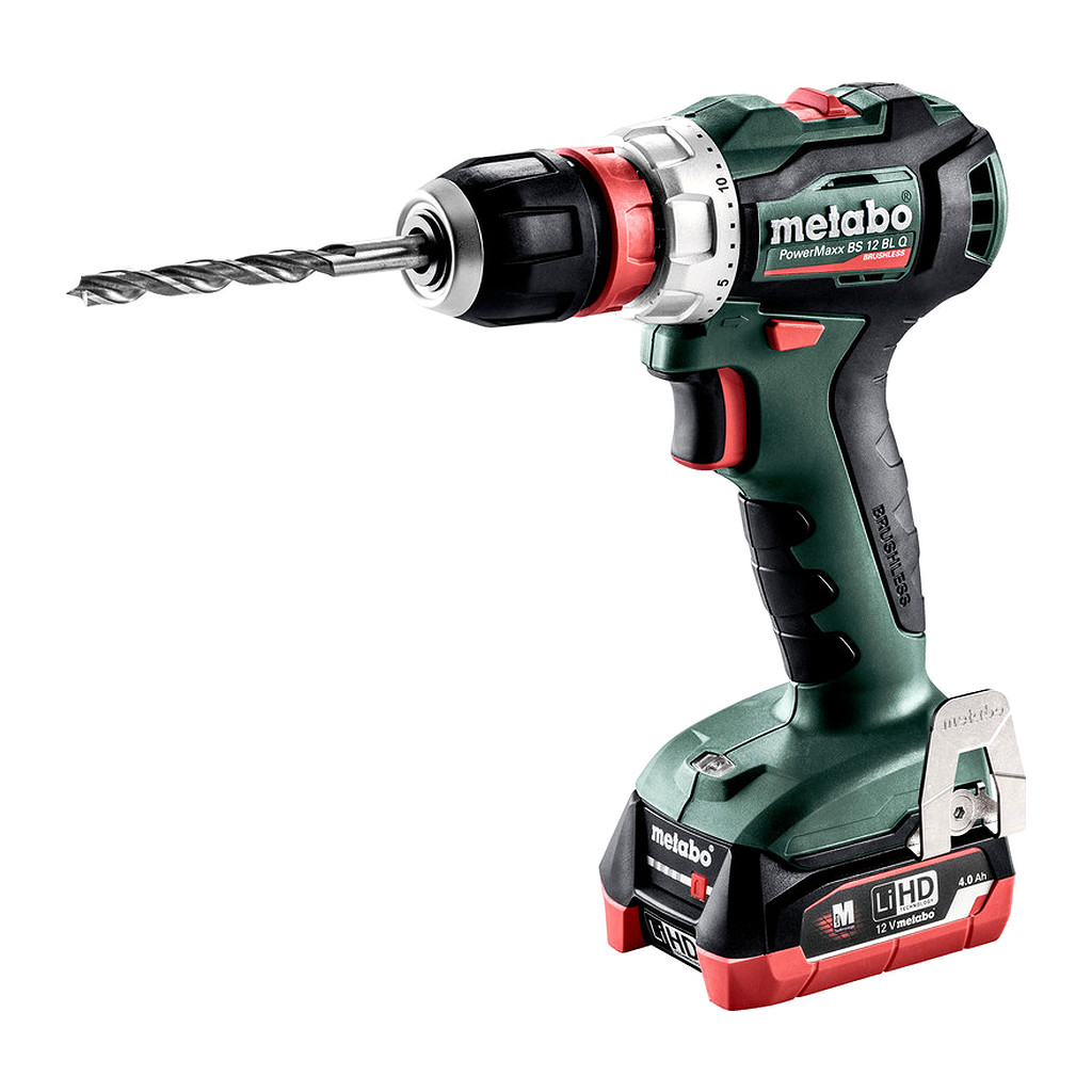 Metabo 601039800 - PowerMaxx BS 12 BL Q - AKU vŕtačka so skrutkovačom, 12V 2x4Ah LiHD, Nabíjačka ASC 55, metaBOX 118