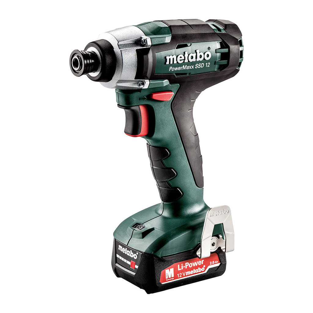 Metabo 601114500 - PowerMaxx SSD 12 - AKU rázový skrutkovač, 12V 2x2Ah Li-Power, Nabíjačka SC 30, metaBOX 118